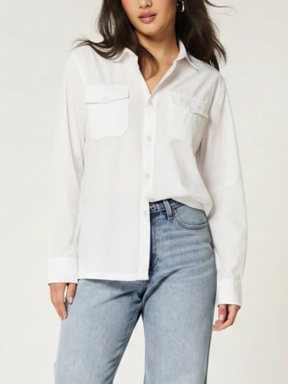 French Connection White Button Down Shirt